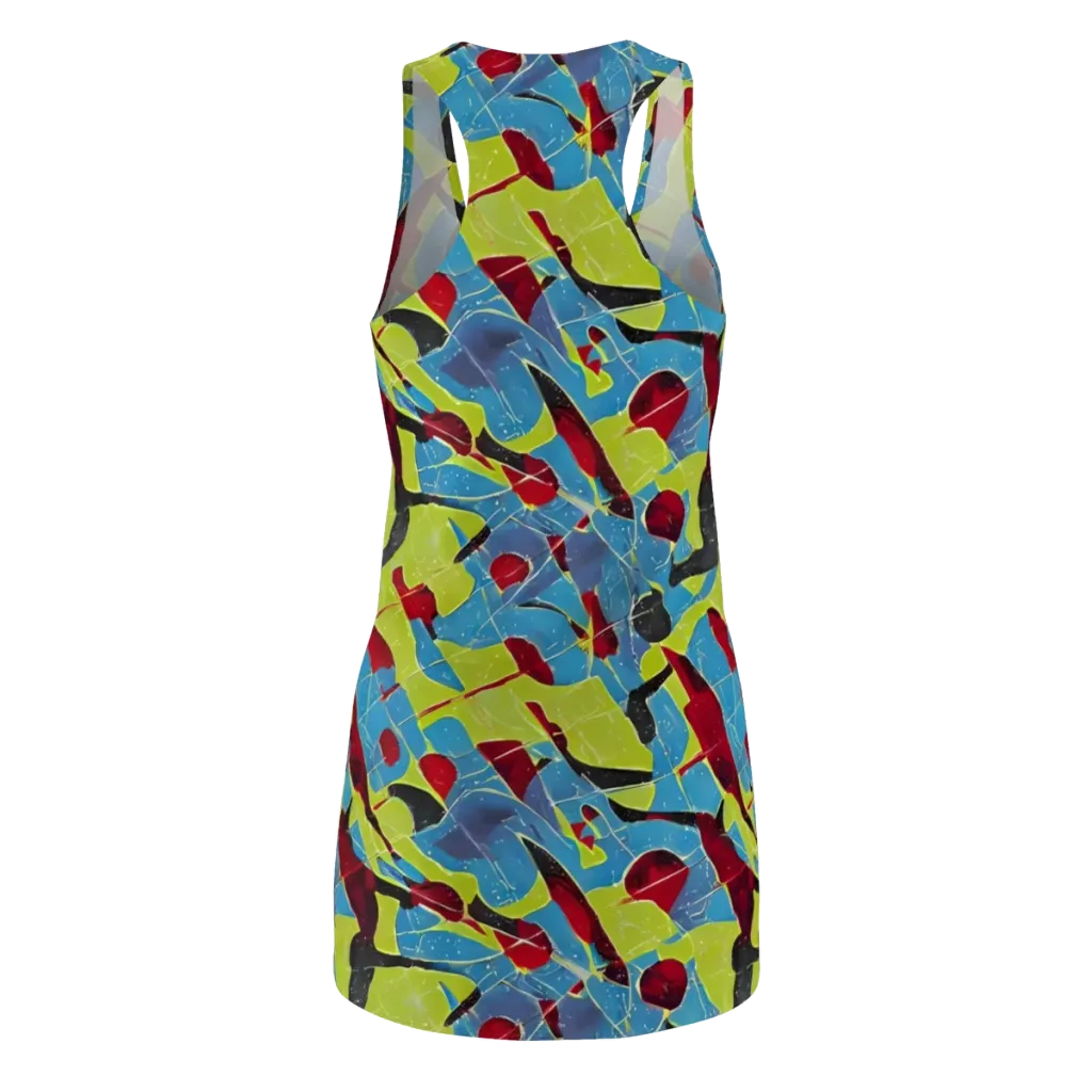 Neon Shatter on Racerback Dress — Back