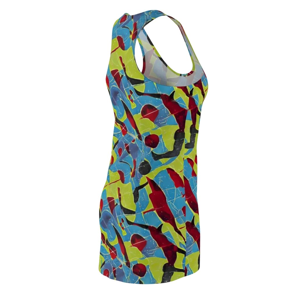 Neon Shatter on Racerback Dress — Back Side