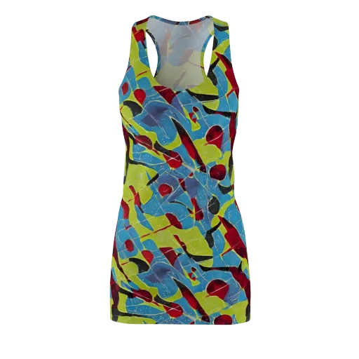 Neon Shatter on a Racerback Dress