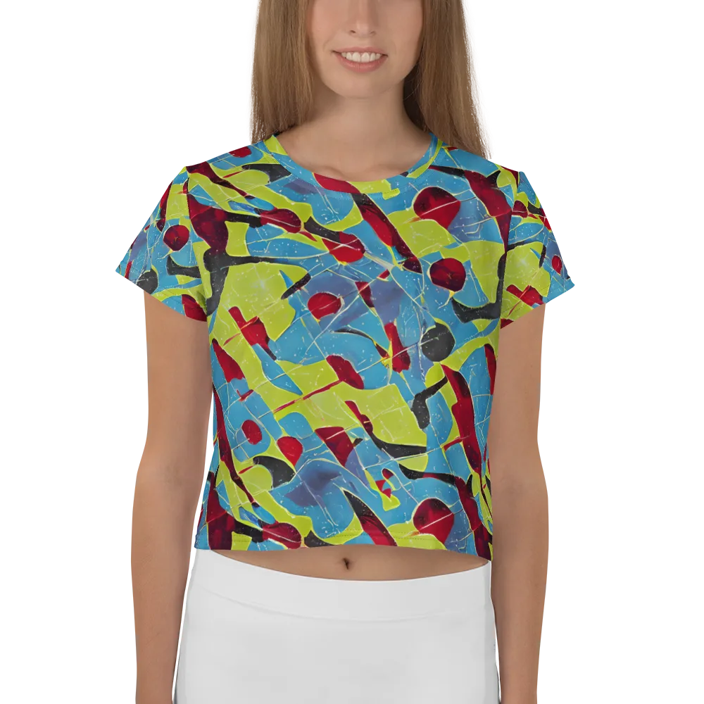 Neon Shatter on Crop Tee — Front