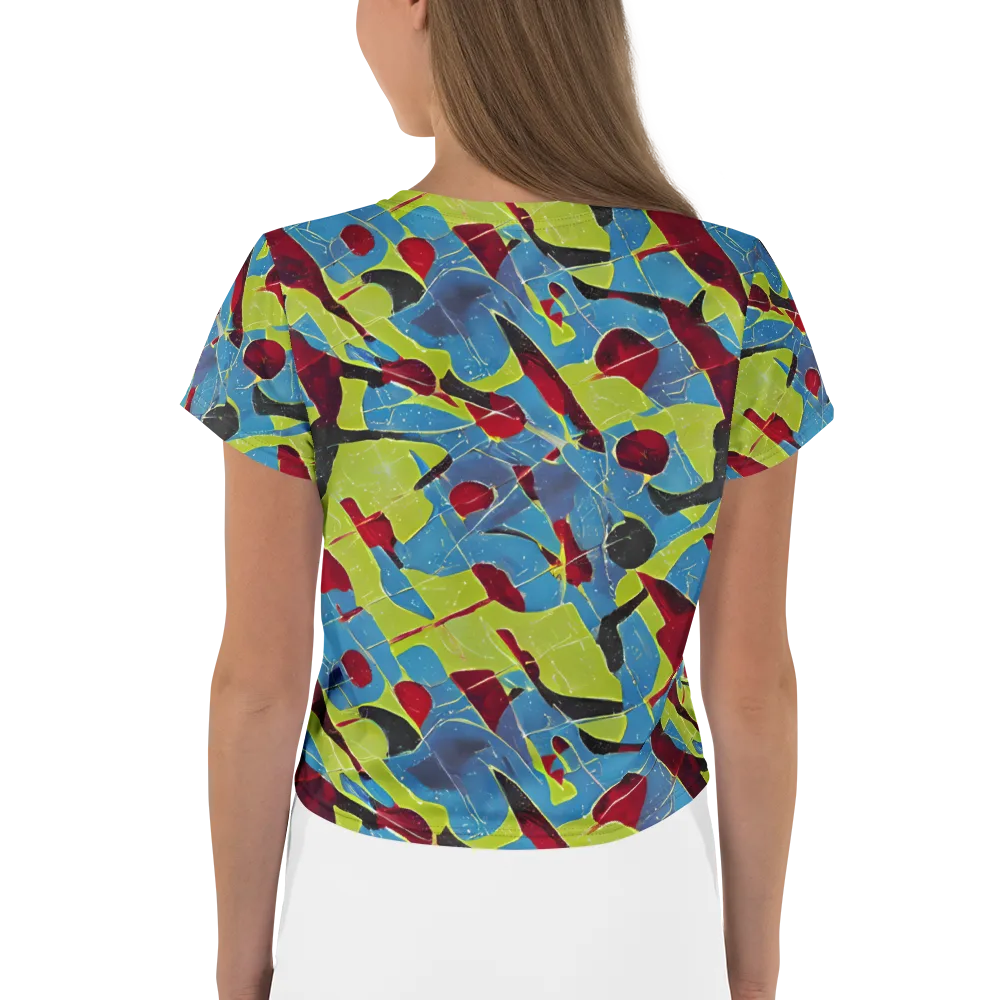Neon Shatter on Crop Tee — Back