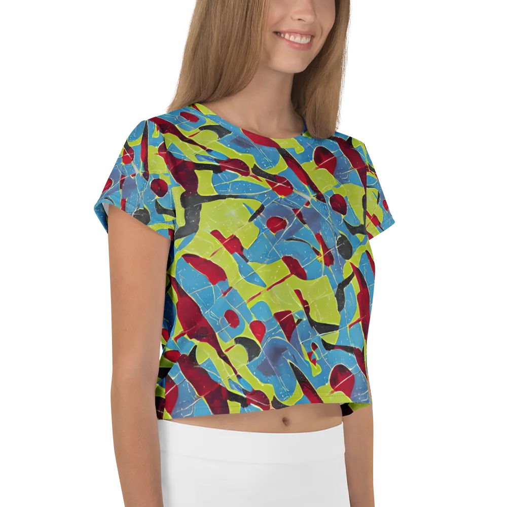 Neon Shatter on Crop Tee — Right