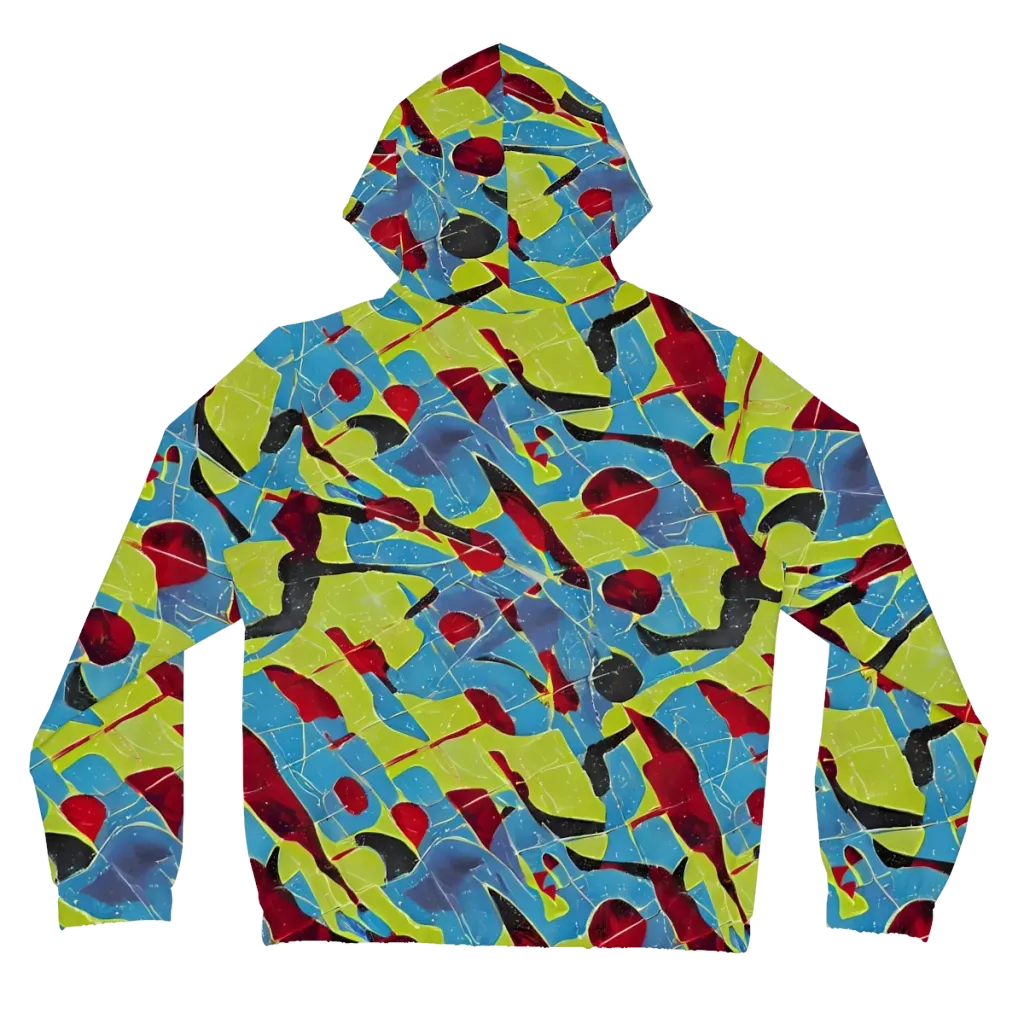Neon Shatter on Women's Full-Zip Hoodie — Back