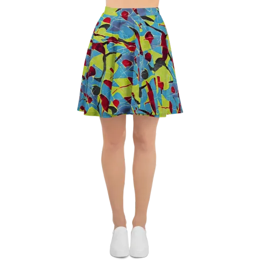 Neon Shatter on a Skater Skirt