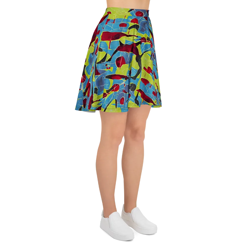 Neon Shatter on Skater Skirt — Right