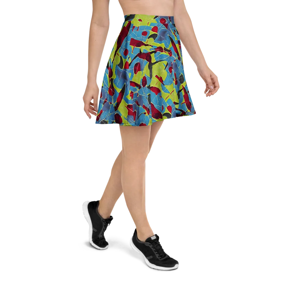 Neon Shatter on Skater Skirt — Right