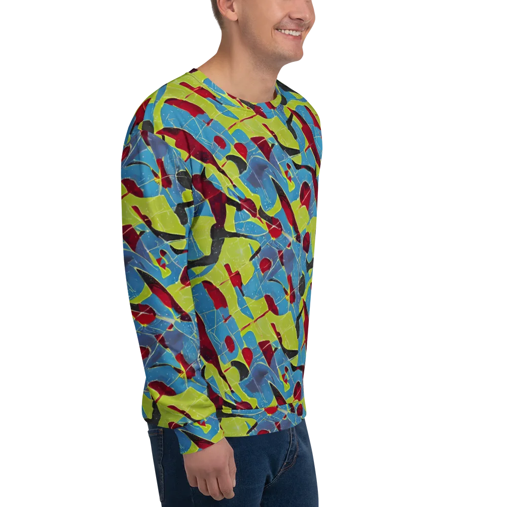 Neon Shatter on Sweatshirt — Right Front