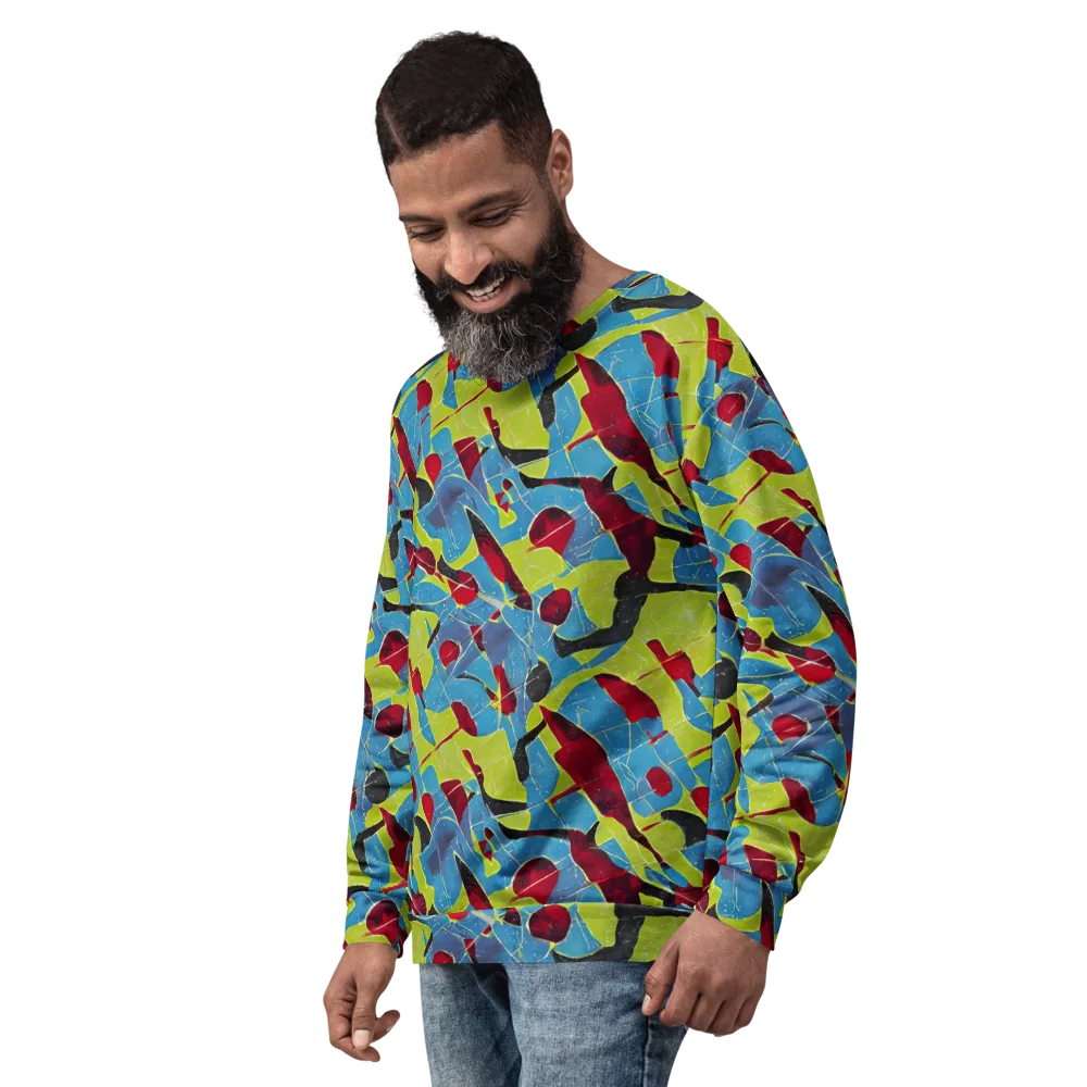 Neon Shatter on Sweatshirt — Left Front