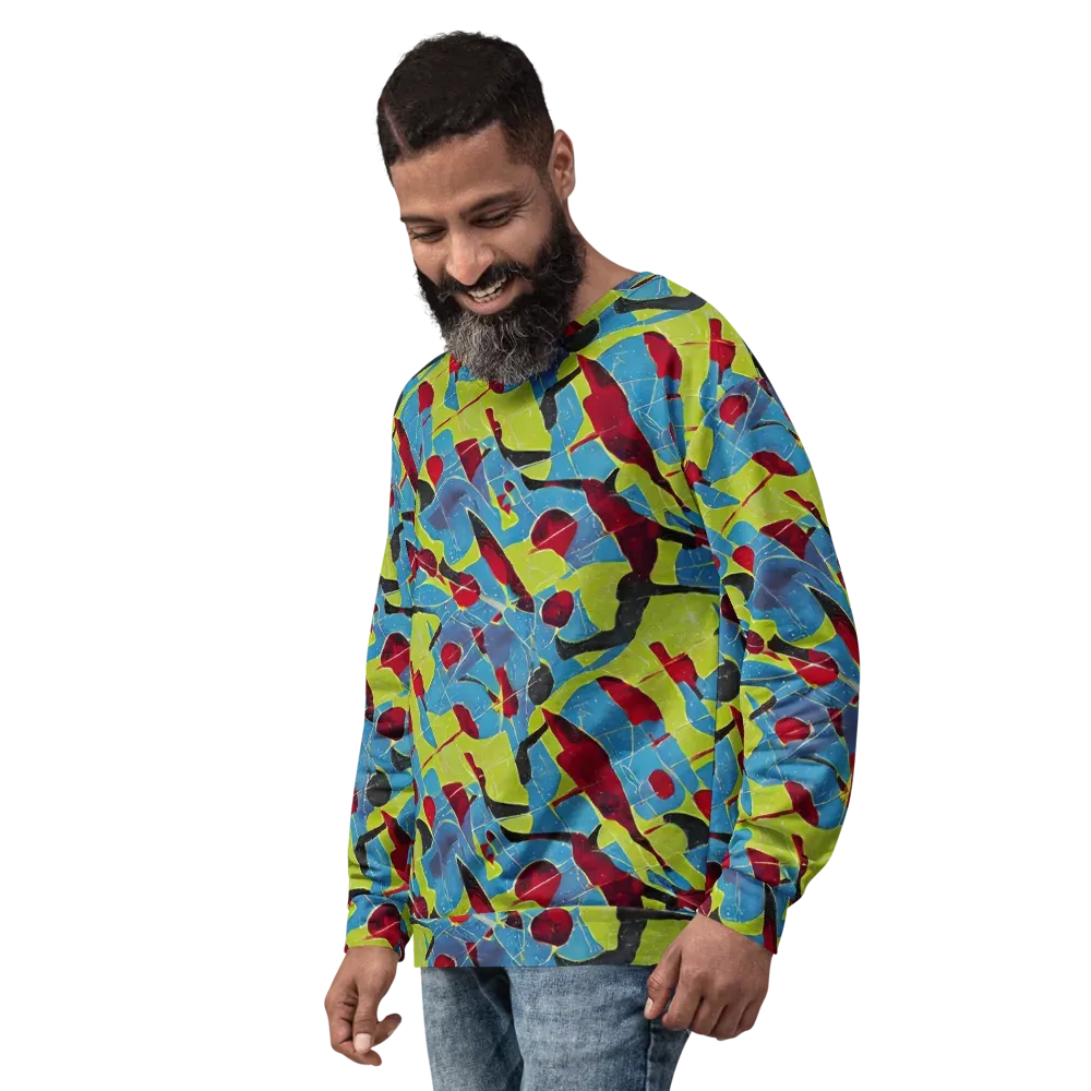 Neon Shatter on Sweatshirt — Left Front