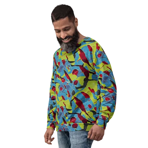 Neon Shatter on a Sweatshirt