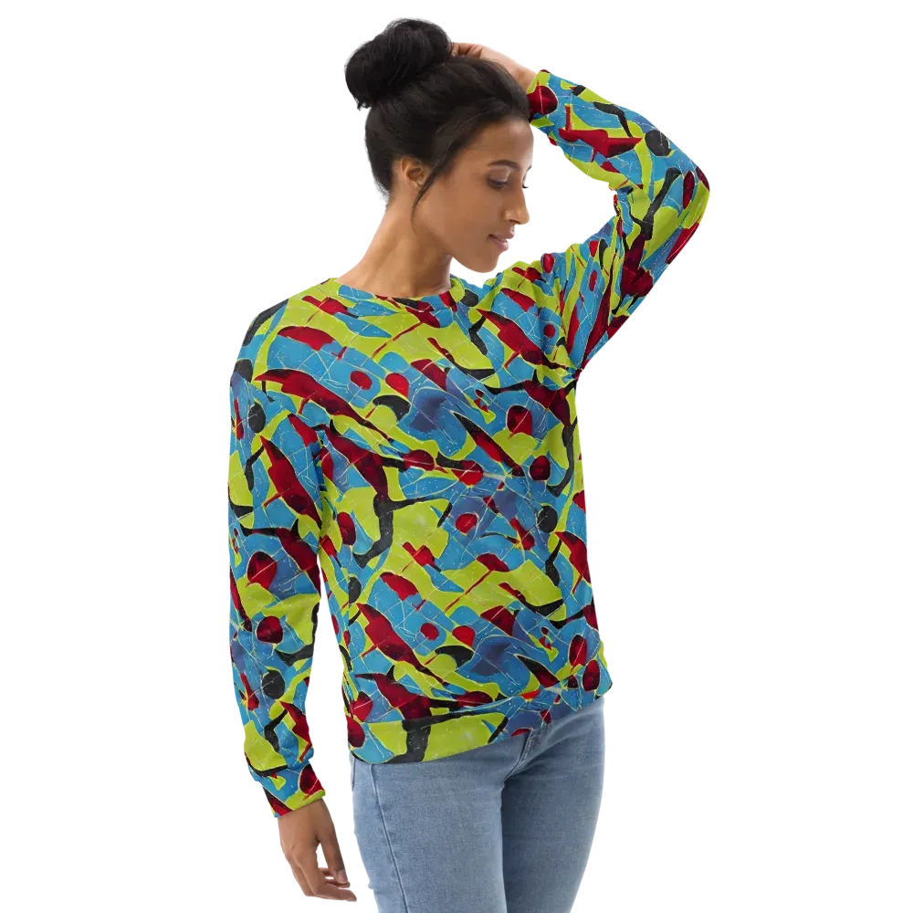 Neon Shatter on Sweatshirt — Right Front