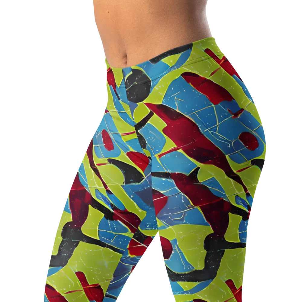 Neon Shatter on Leggings — Left Front