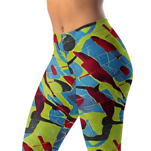 Neon Shatter on a Leggings