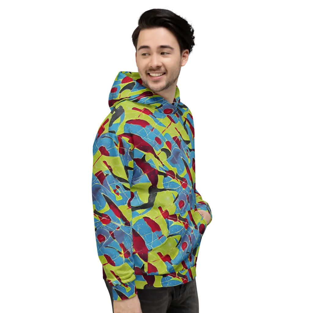 Neon Shatter on Hoodie — Right