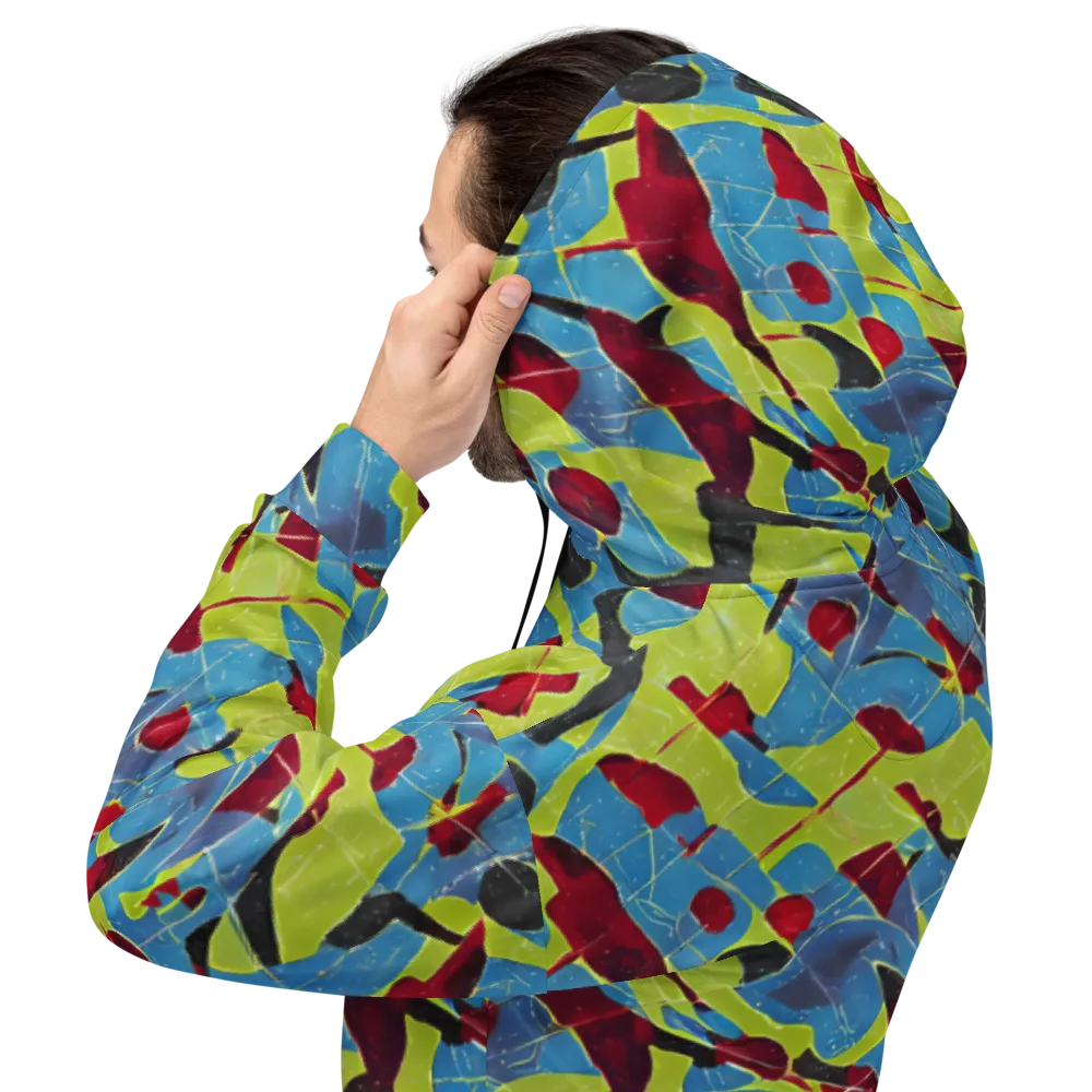 Neon Shatter on Hoodie — Back