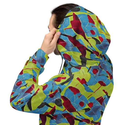 Neon Shatter on a Hoodie