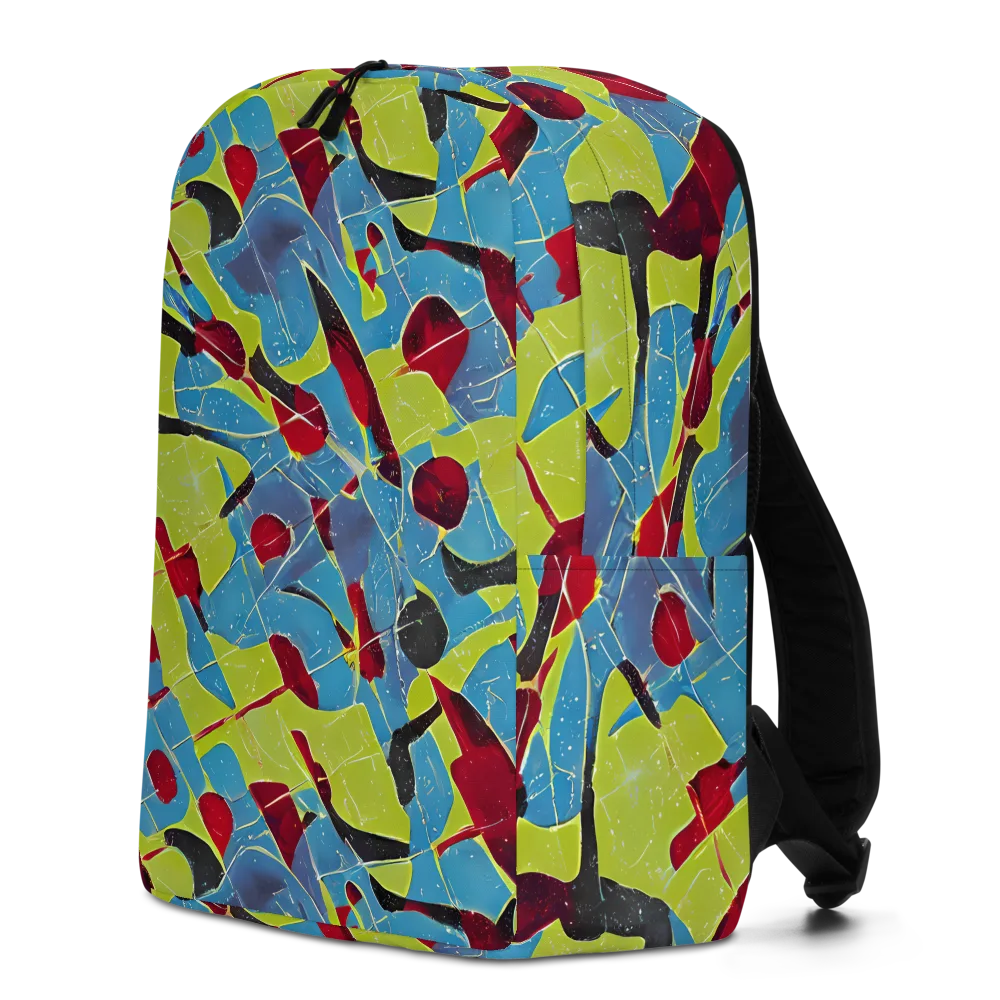 Neon Shatter on Minimalist Backpack — Left