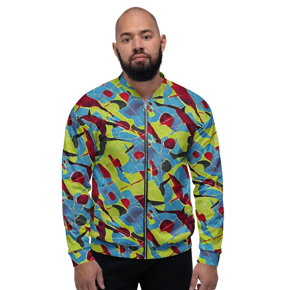 Neon Shatter on Bomber Jacket — Front