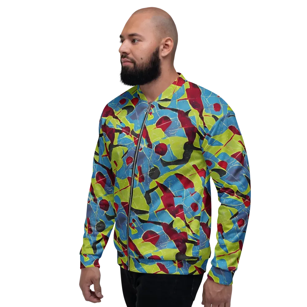 Neon Shatter on Bomber Jacket — Left