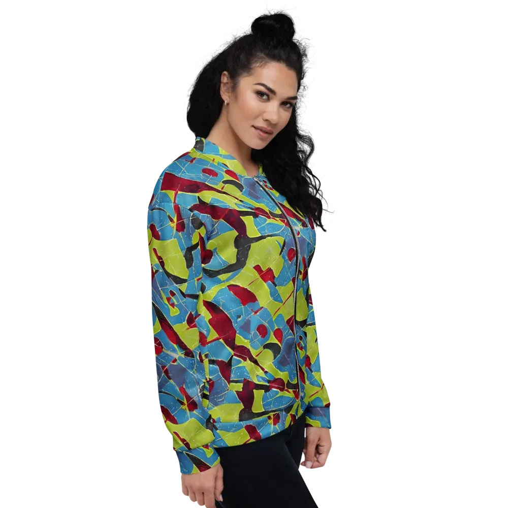 Neon Shatter on Bomber Jacket — Right