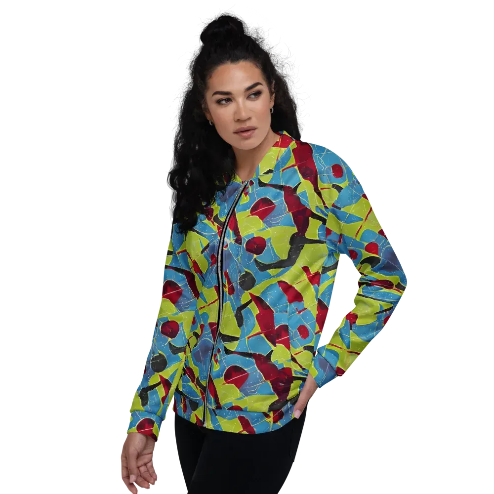 Neon Shatter on Bomber Jacket — Left