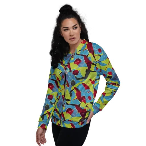 Neon Shatter on a Bomber Jacket