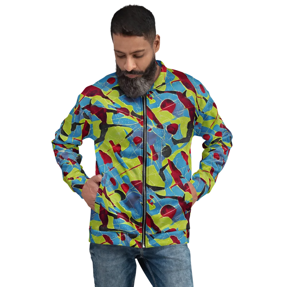Neon Shatter on Bomber Jacket — Front