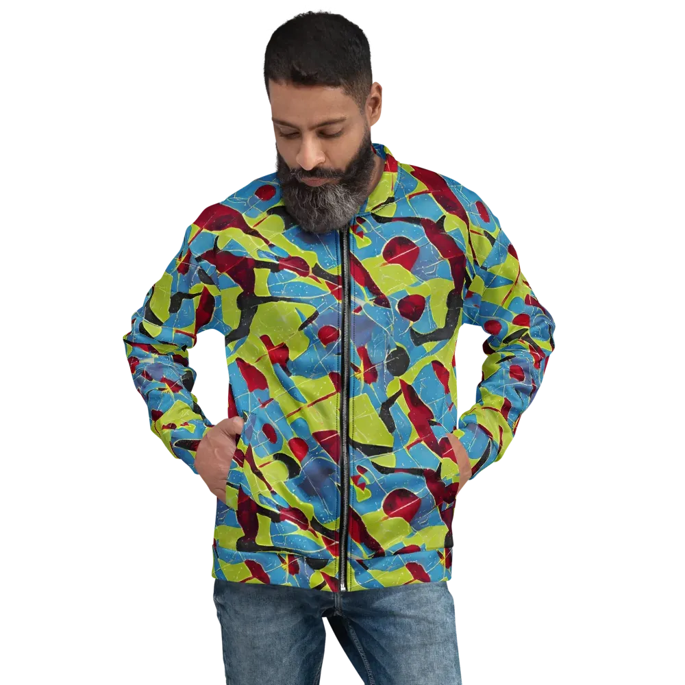 Neon Shatter on Bomber Jacket — Front