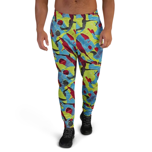 Neon Shatter on a Men's Joggers