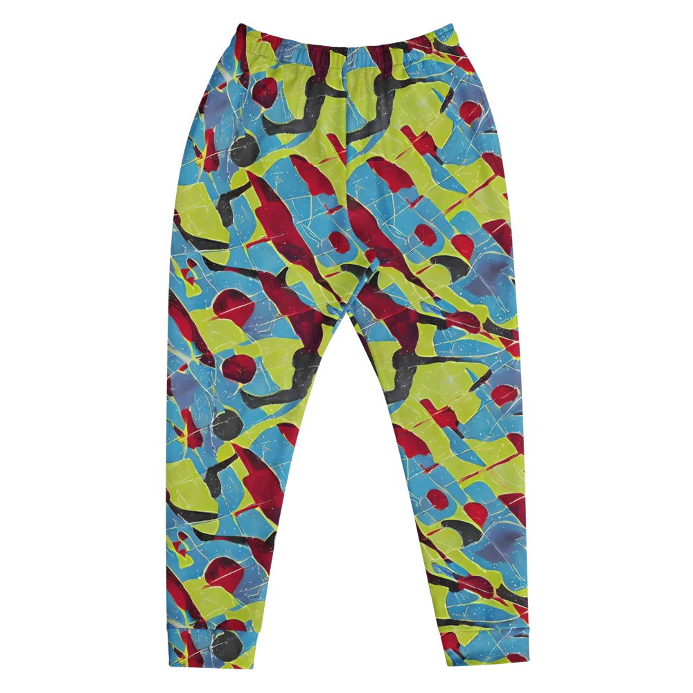 Neon Shatter on Men's Joggers — Front