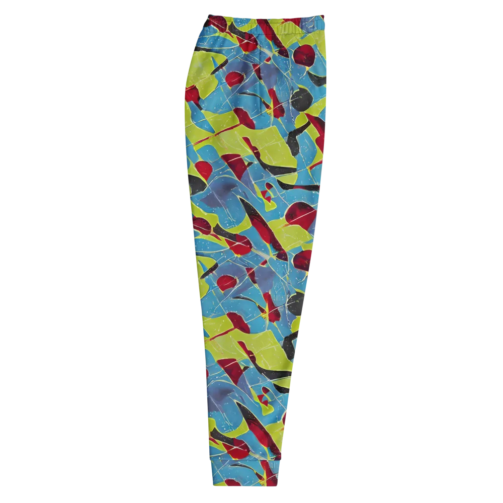 Neon Shatter on Men's Joggers — Right
