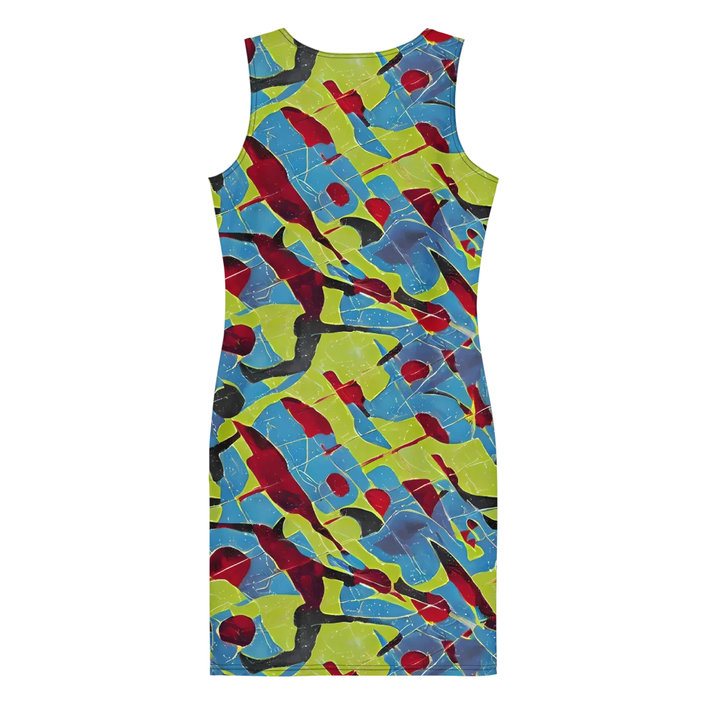 Neon Shatter on Bodycon Dress — Back