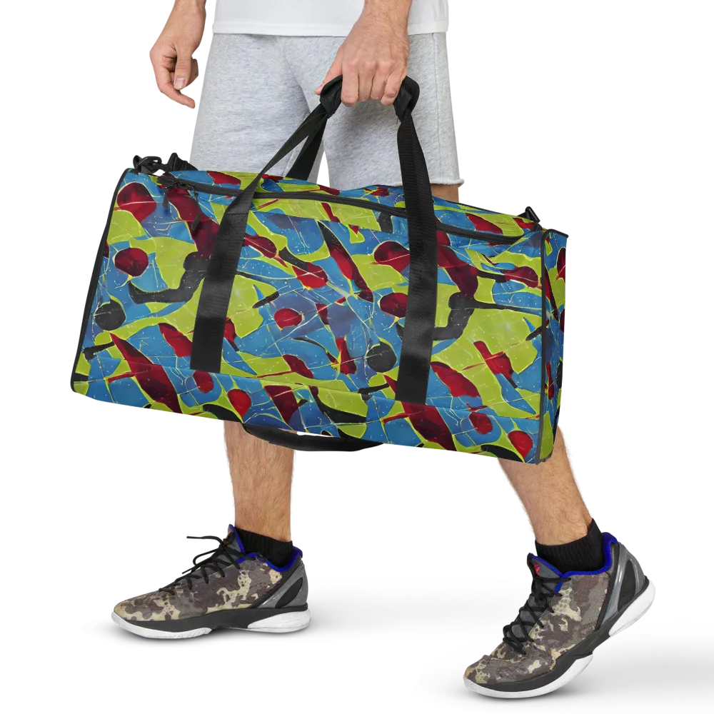 Neon Shatter on Duffle Bag — Front