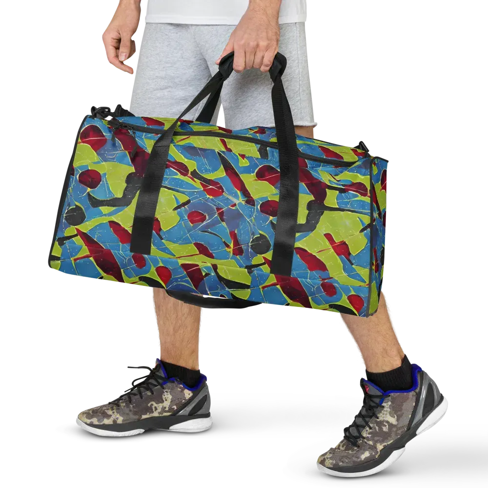 Neon Shatter on Duffle Bag — Front