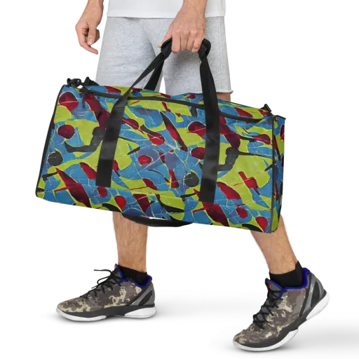 Neon Shatter on a Duffle Bag