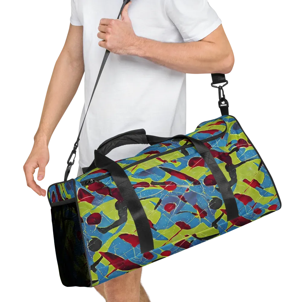 Neon Shatter on Duffle Bag — Right Front