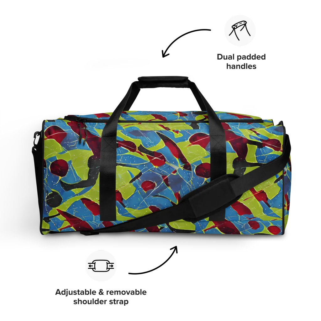 Neon Shatter on Duffle Bag — Front