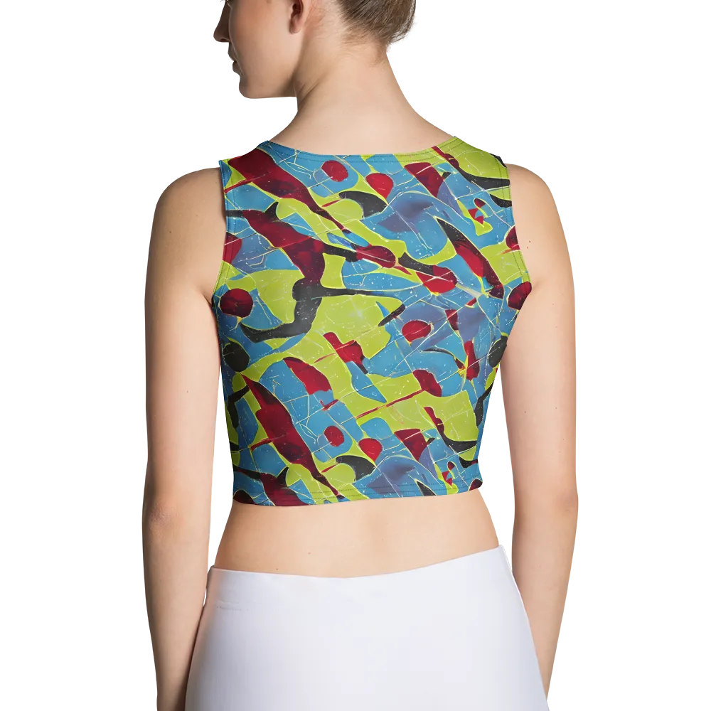Neon Shatter on Crop Top — Back
