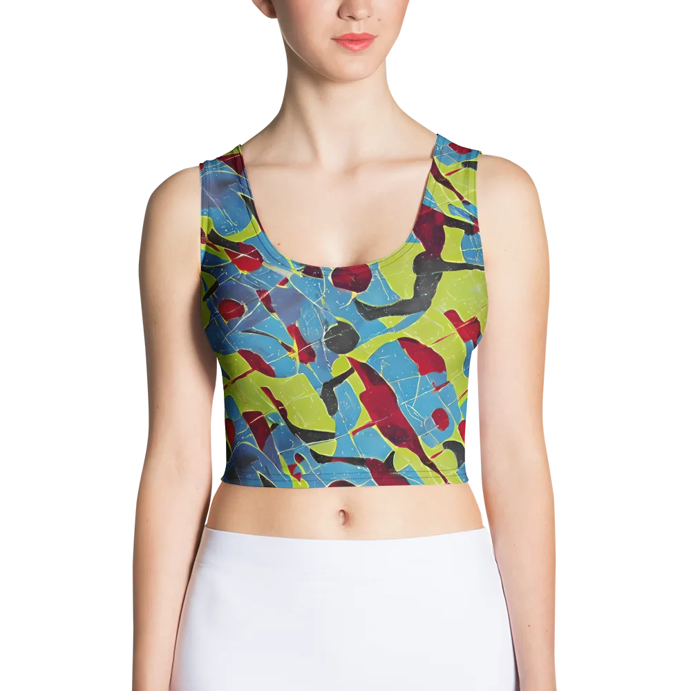 Neon Shatter on Crop Top — Front