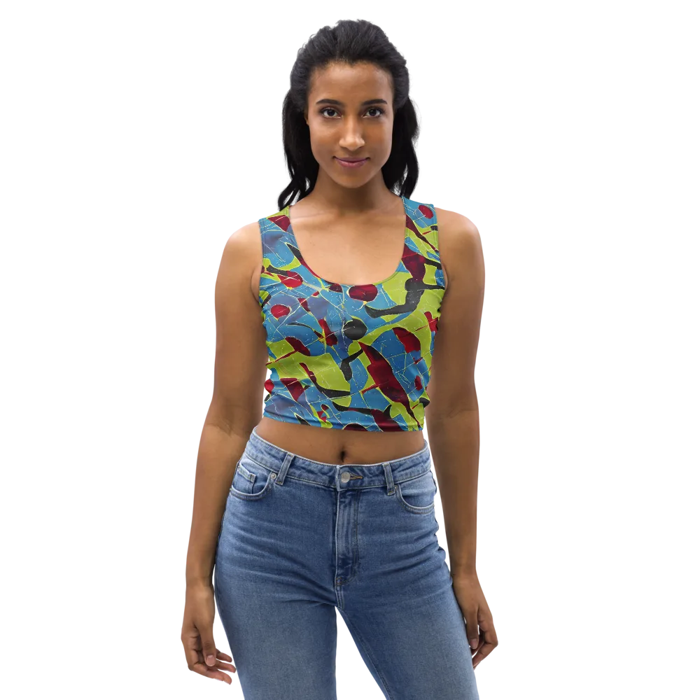 Neon Shatter on Crop Top — Front