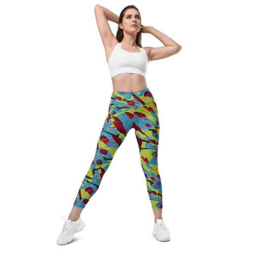 Neon Shatter on a Leggings with Pockets