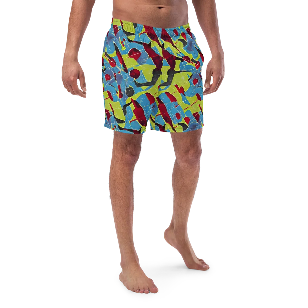 Neon Shatter on Swim Trunks — Front
