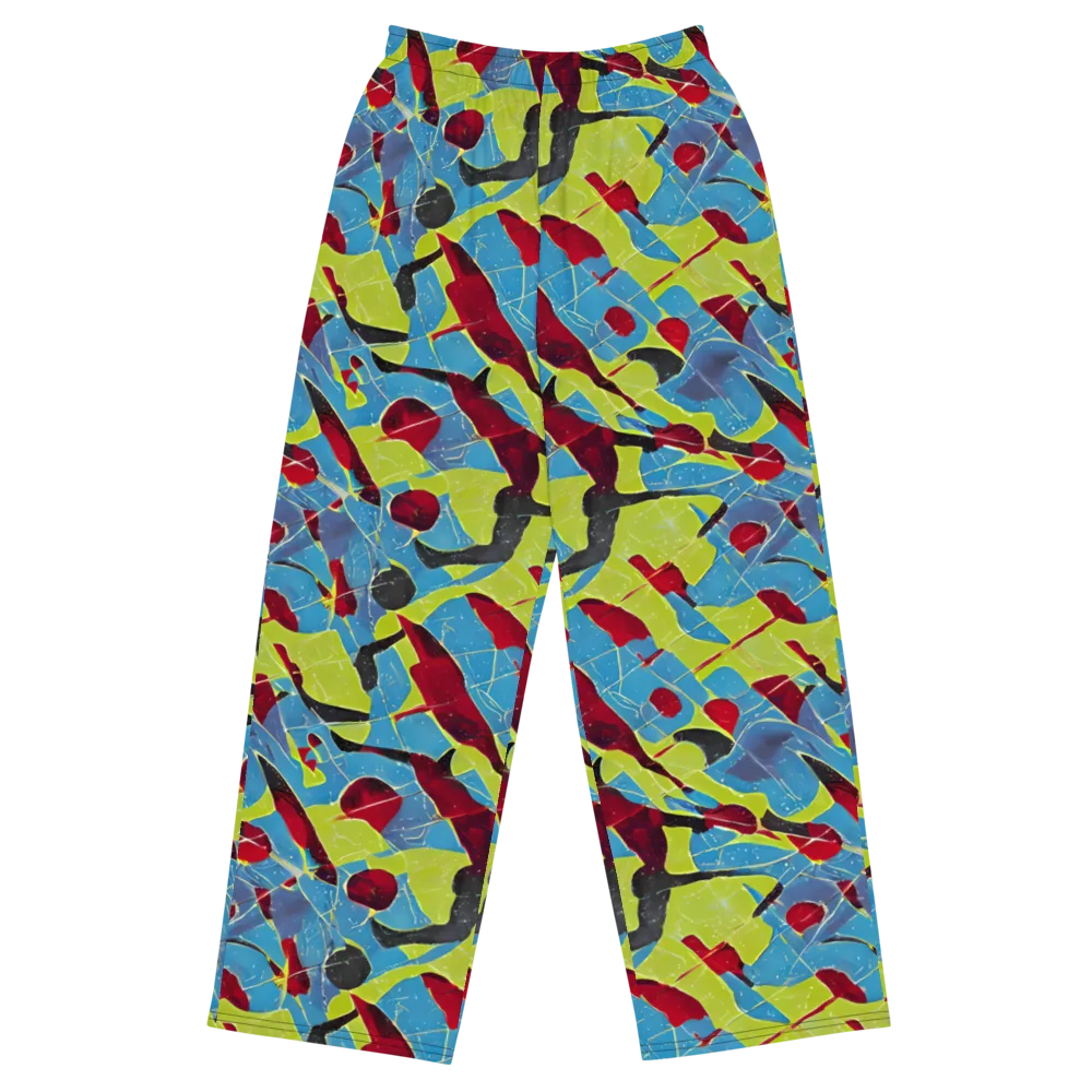 Neon Shatter on Wide-Leg Pants — Front