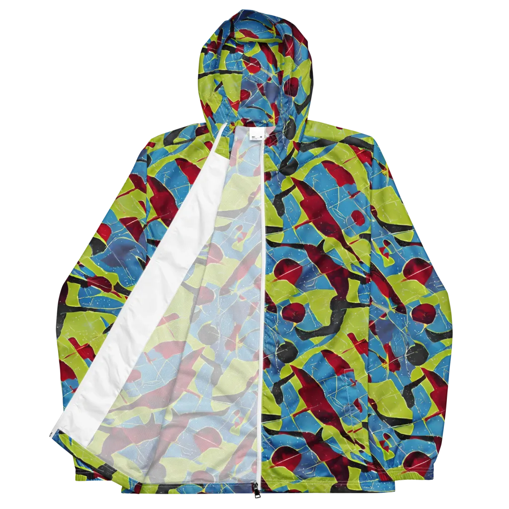 Neon Shatter on Men's Windbreaker — Front