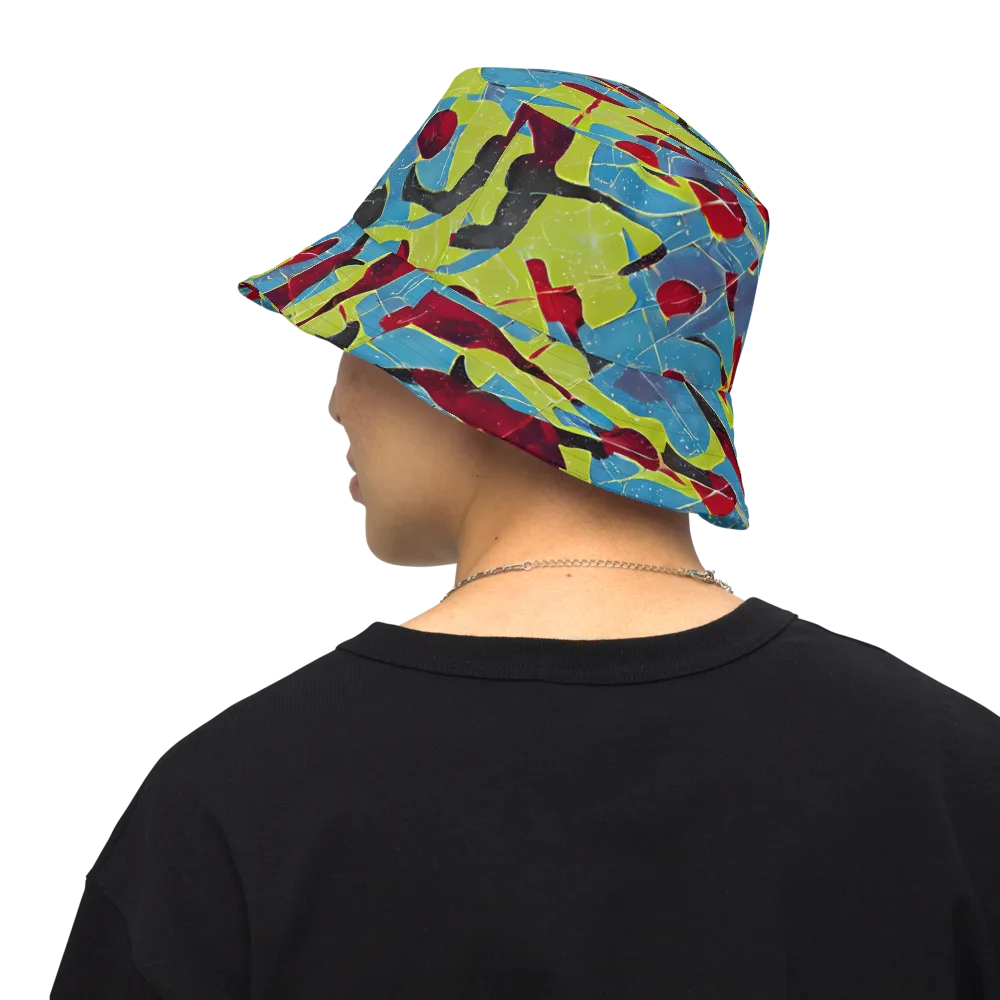 Neon Shatter on Reversible Bucket Hat — Back Inside