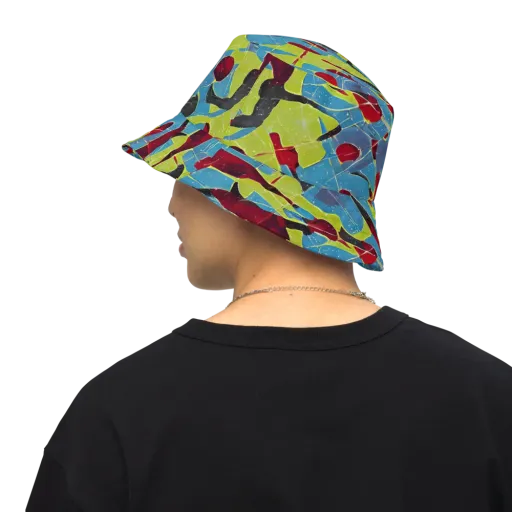 Neon Shatter on a Reversible Bucket Hat