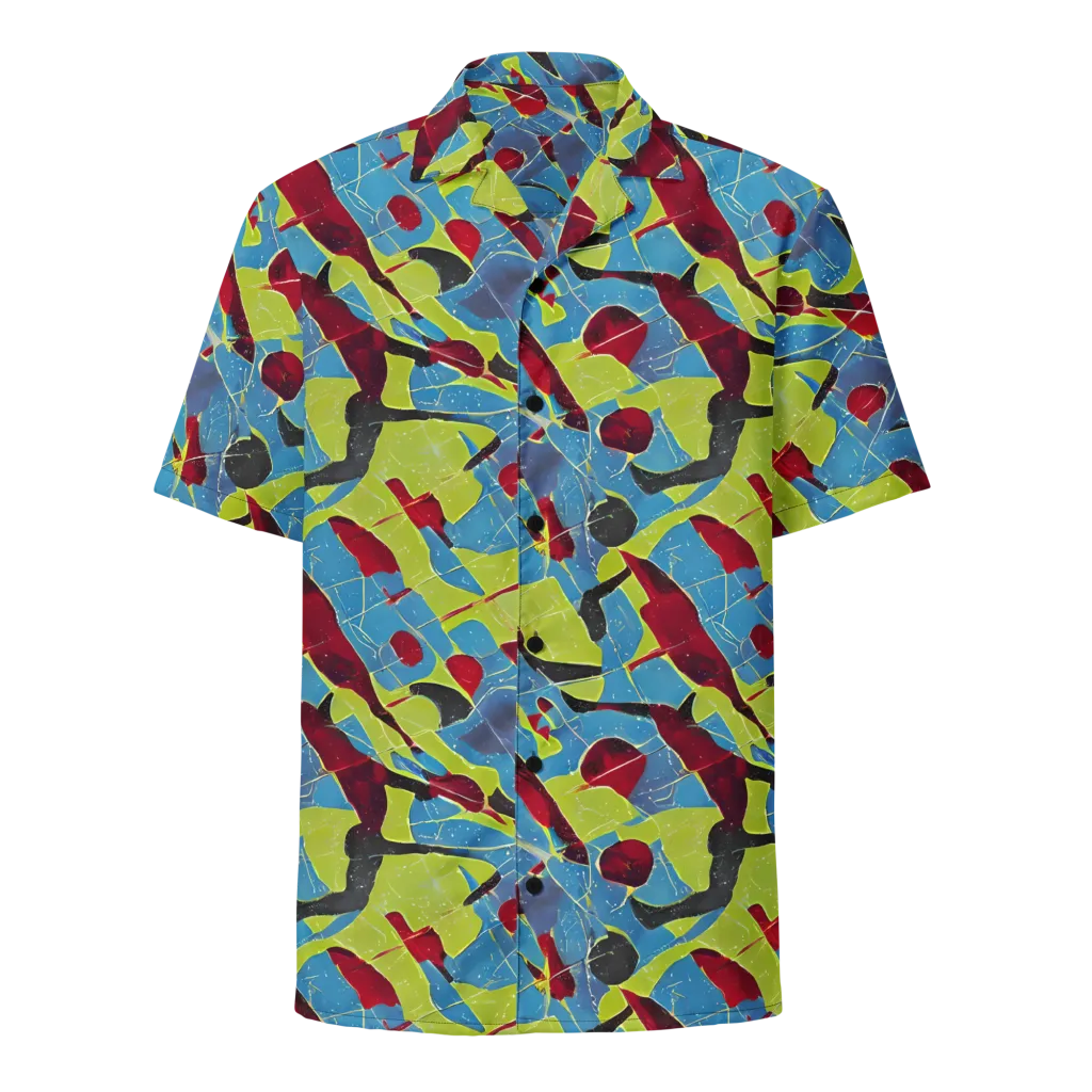 Neon Shatter on Button Shirt — Front