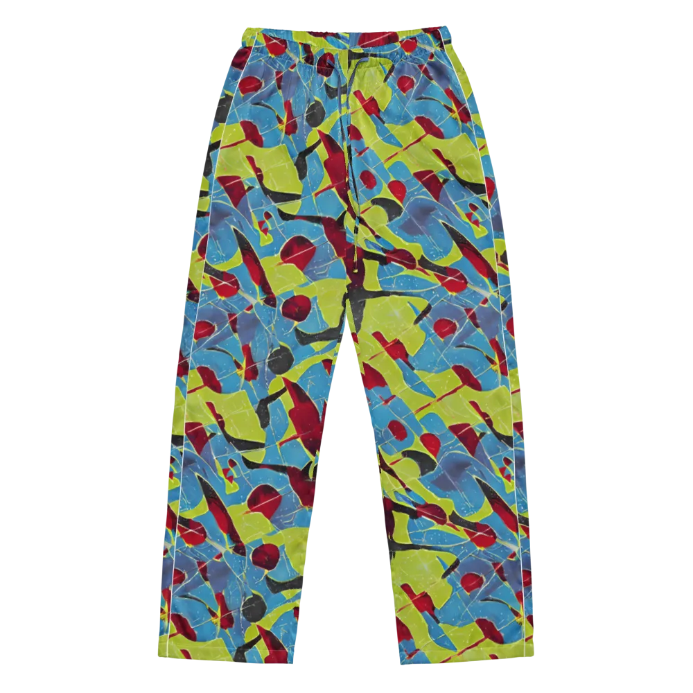 Neon Shatter on Women's Pajama Pants — Front