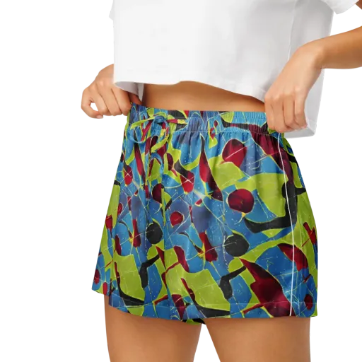 Neon Shatter on a Women's Pajama Shorts