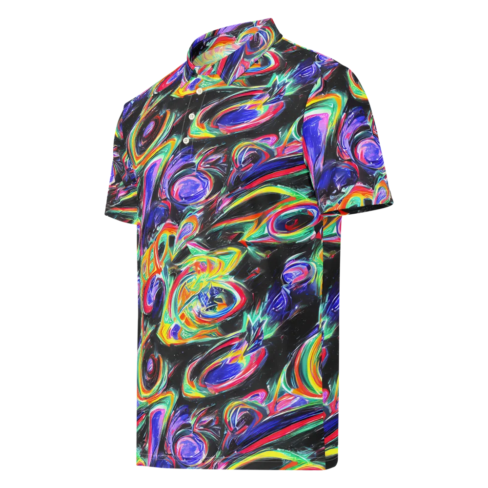 Afterdark Aura on Men's Slim Fit Polo Shirt — Left Front